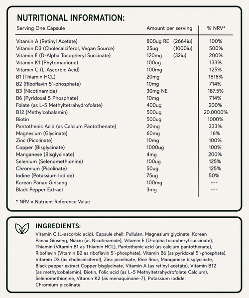 Optimum Multivitamin (Vegan Formula)